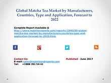 Global Matcha Tea Market Size, Share and Revenue during 2017-2022