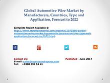 Automotive Wire Industry 2017 Global Market Outlook and Forecasts