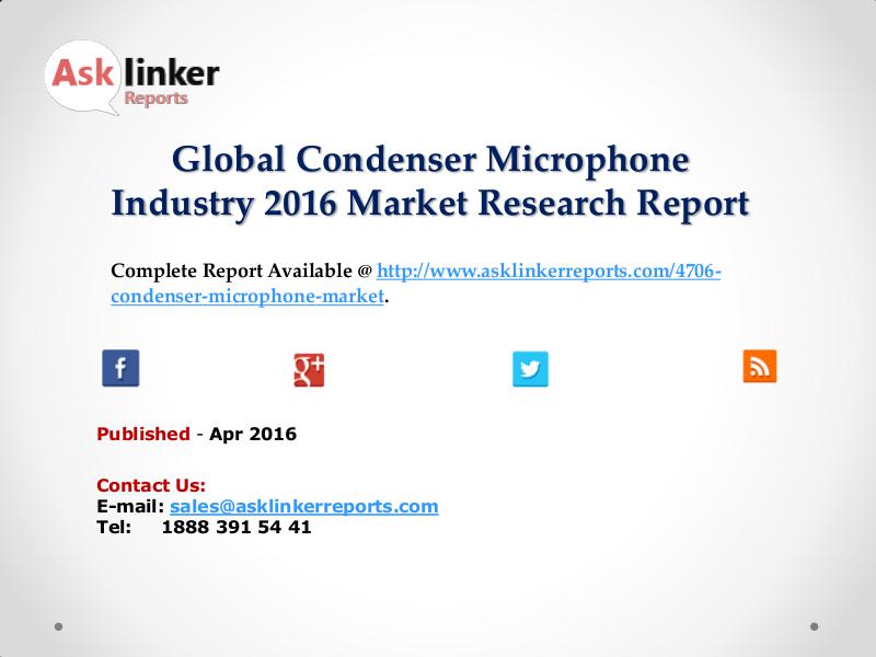 Global Condenser Microphone Market 2016 Investment Feasibility Apr 2016