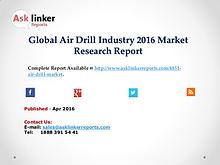 Global Air Drill Market Production and Application in 2016 Report