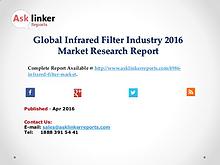 Infrared Filter Market 2016 World's Major Regional Industry Condition