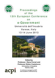 13th European Conference on eGovernment – ECEG 2013
