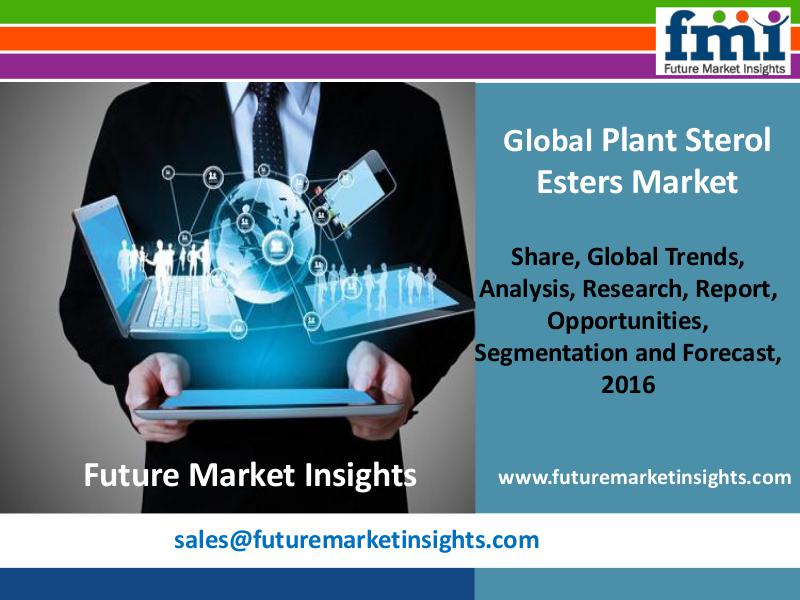Plant Sterol Esters Market Value Share, Supply Demand 2016-2026 FMI
