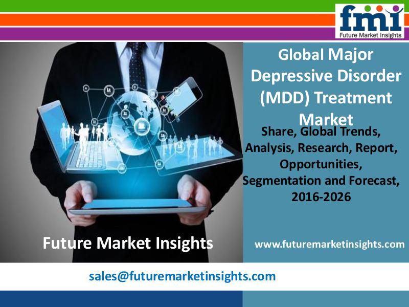 Major Depressive Disorder Treatment Market Value Share, Supply by2026 FMI