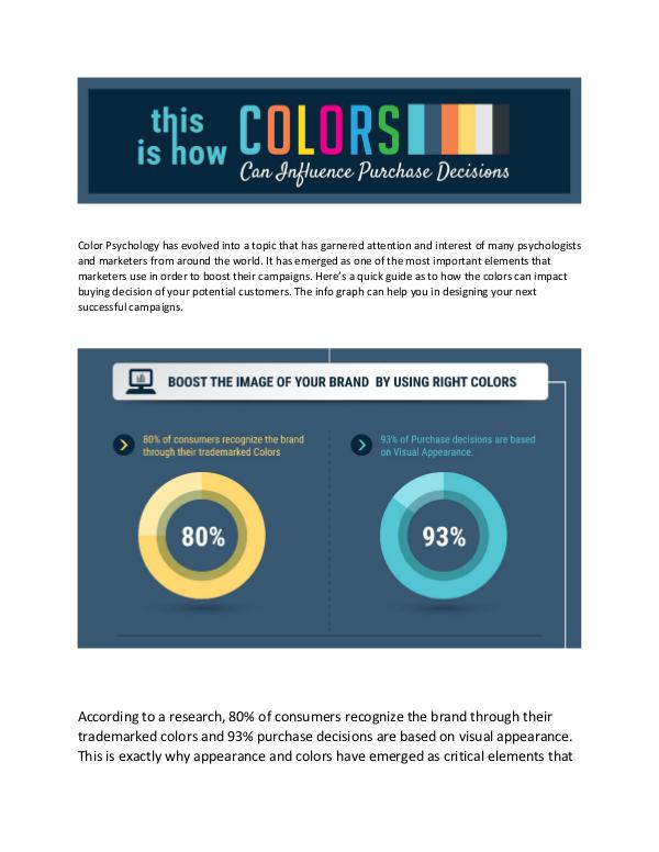 Top your marketing game by using right colors Here’s a quick guide of color psychology
