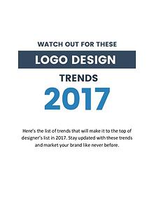 Follow these Logo design trends 2017 to get exceptional results 