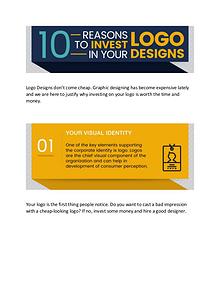 10 REASONS TO INVEST IN YOUR LOGO DESIGNS