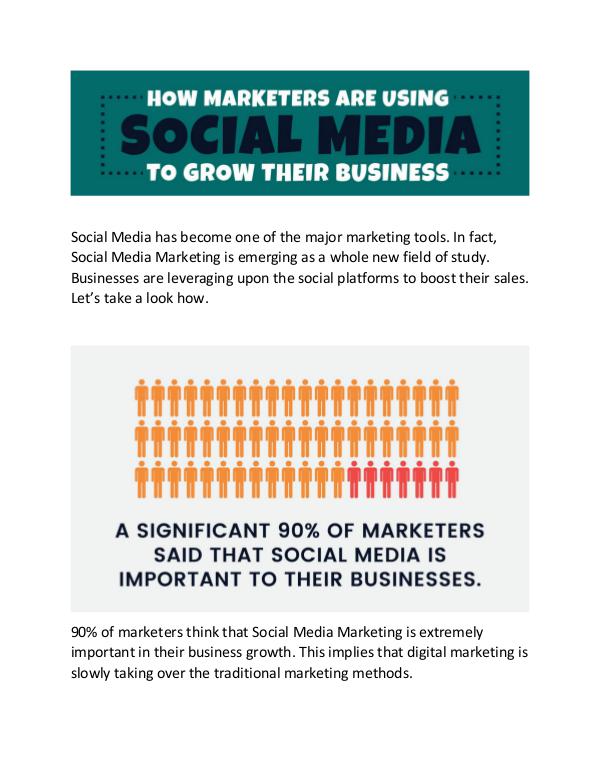 How Marketers are using social media to grow their business social media for marketing in 2017