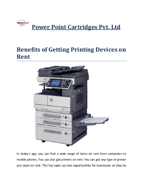 Power Point Cart - Benefits of Getting Printing Devices on Rent Benefits of Getting Printing Devices on Rent