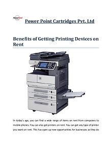 Power Point Cart - Benefits of Getting Printing Devices on Rent