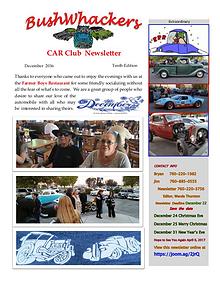 BushWhackers Car Club Newsletter