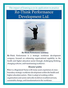 Introduction to Re-Think Performance