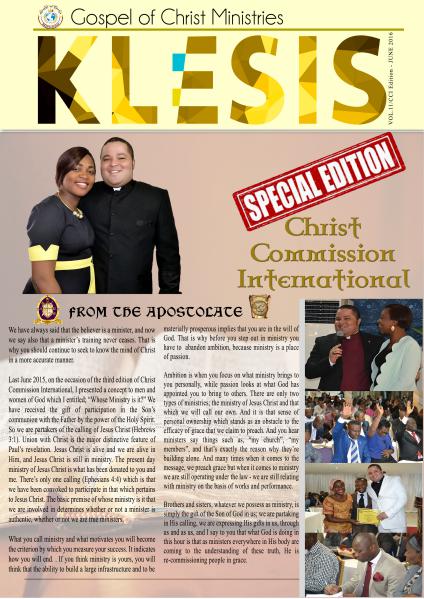 Klesis Newsletter volume 11 / June 2016