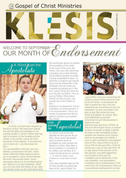 Klesis Newsletter Volume 16 / September 2016