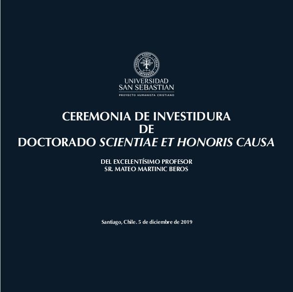 Librillo Investidura Honoris Causa Ceremonia de Investidura Sr. Mateo Martinic Beros