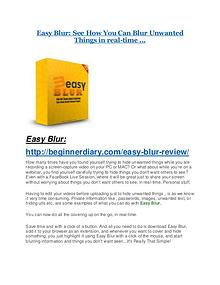 Easy Blur review demo & BIG bonuses pack