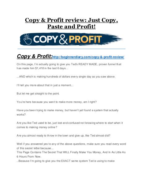 Copy & Profit review-(MEGA) $23,500 bonus of Copy & Profit Copy & Profit review and (COOL) $32400 bonuses