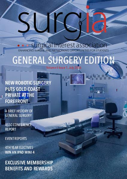 SURGIA Newsletter: General Surgery Edition Volume II Issue 1