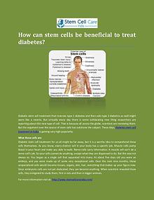 Diabetes Stem Cell Treatment In India