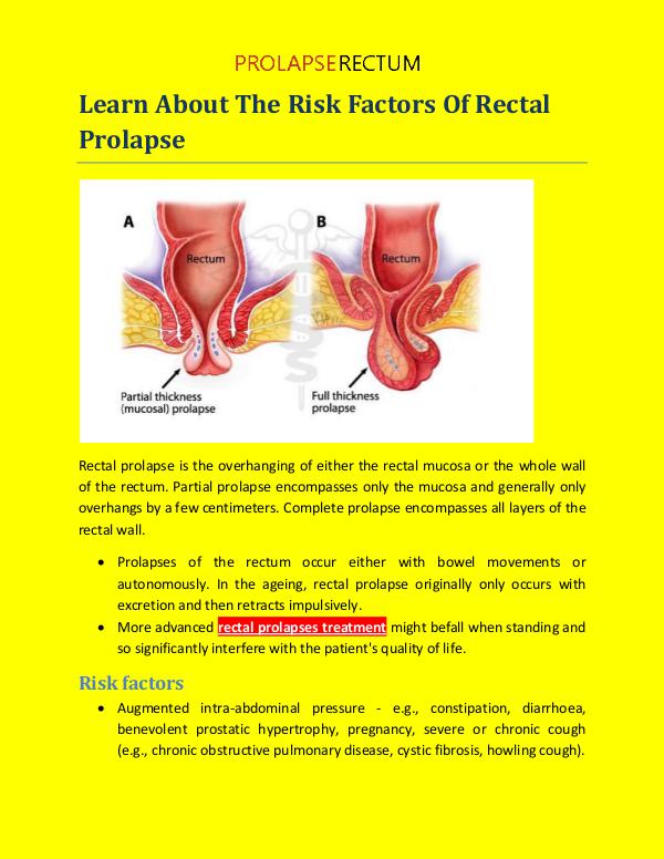Daya Ayush Therapy Centre Learn About The Risk Factors Of Rectal Prolapse