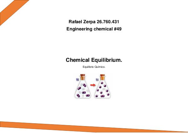 Chemical Equilibrium. Chemical Equilibrium