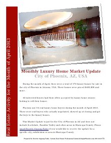 Phoenix Luxury Home and Real Estate Monthly Market Update