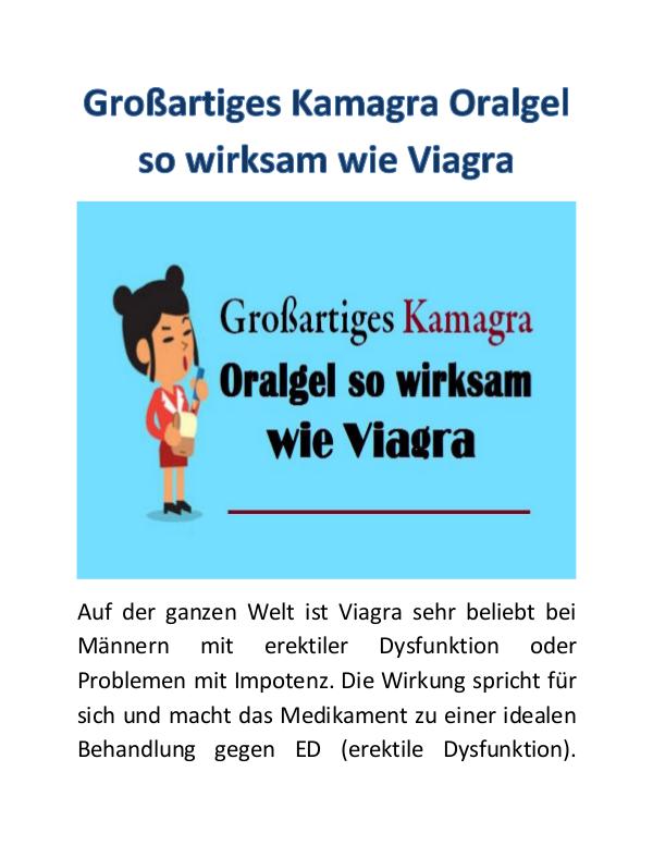 Großartiges Kamagra Oralgel so wirksam wie Viagra Großartiges Kamagra Oralgel so wirksam wie Viagra