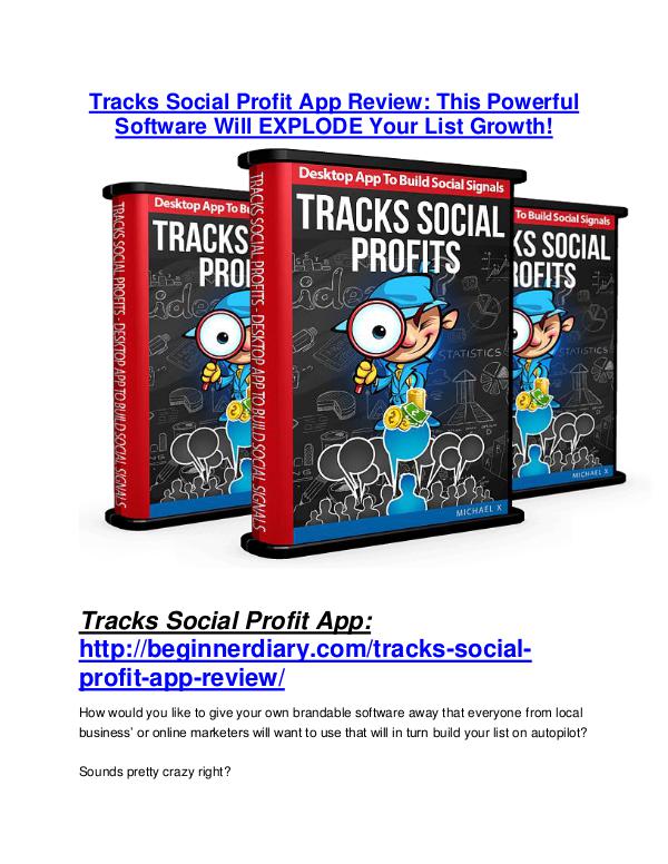 Tracks Social Profit App TRUTH review and EXCLUSIVE $25000 BONUS