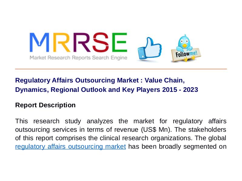 MRRSE Regulatory Affairs Outsourcing Market : Value Chai