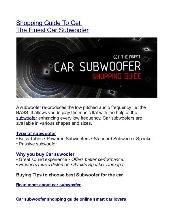 Shopping Guide To Get Finest Car Subwoofer For Your Own Car Today tubeless tyre puncture kit, puncture repair kit, p