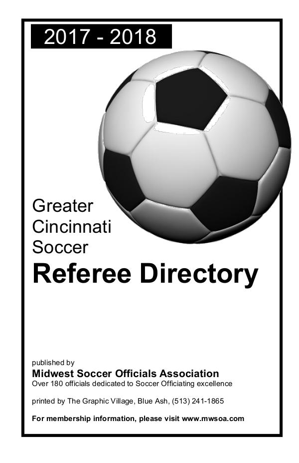 Midwest Soccer Officials 2017/2018 Directory 2017/2018