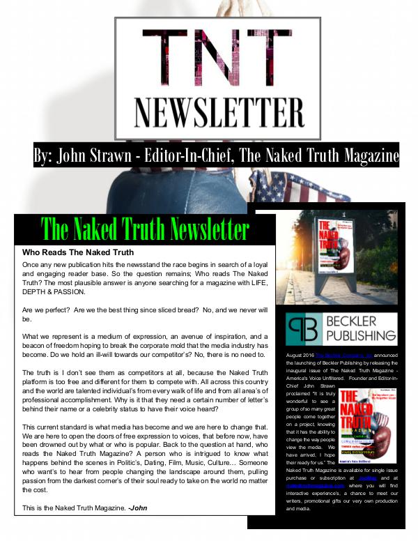 The Naked Truth Newsletter November 10th, 2016