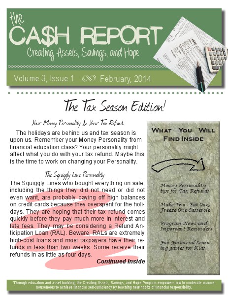 The CASH Report Volume 3, Issue 1