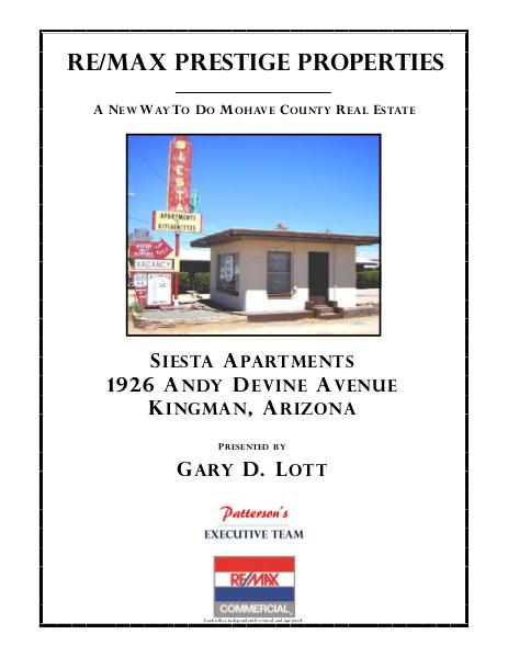Mohave County Commercial Real Estate Siesta Apartments