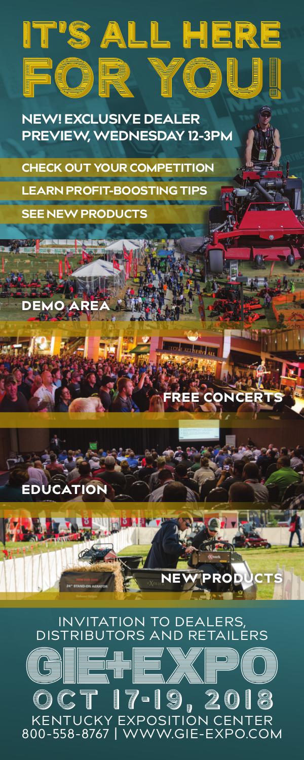 GIE+EXPO Program Guide 2017 – For Landscape Professionals Dealers, Retailers and Distributors 2018