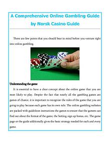 A Comprehensive Online Gambling Guide by Norsk CasinoGuide