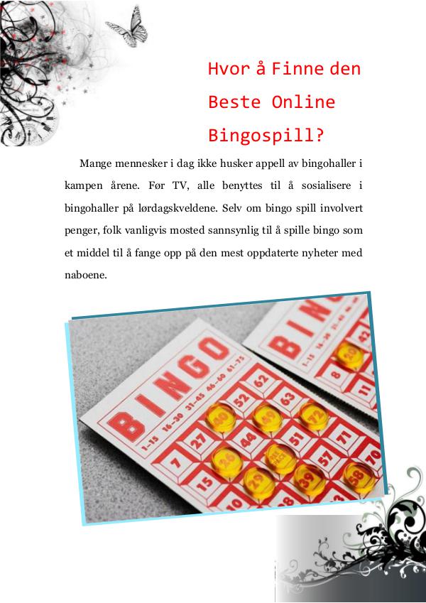Hvor å Finne den Beste Online Bingospill? Hvor å Finne den Beste Online Bingospill?