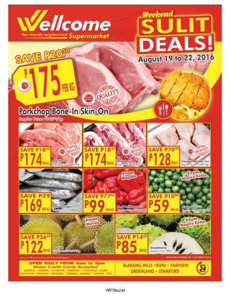 Wellcome Supermarket Weekend Sulit Deals Aug 19 16