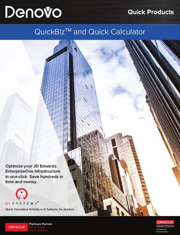 QuickBiz and Quick Calculators | Denovo 2