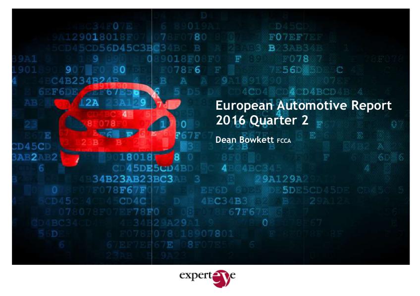 ExpertEye European Automotive Report Q2 2016