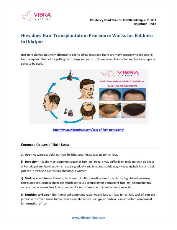 How does Hair Transplantation Procedure Works for Baldness in Udaipur How does Hair Transplantation Procedure Works for