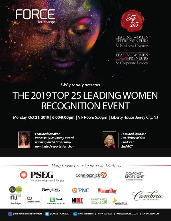 2019 Top 25 Leading Women Recognition Event Program 2019-LWE-Oct21_program