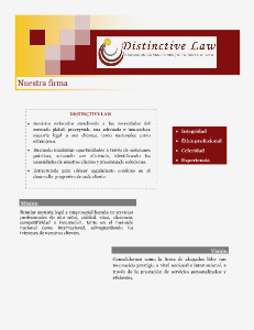 Distinctive Law I