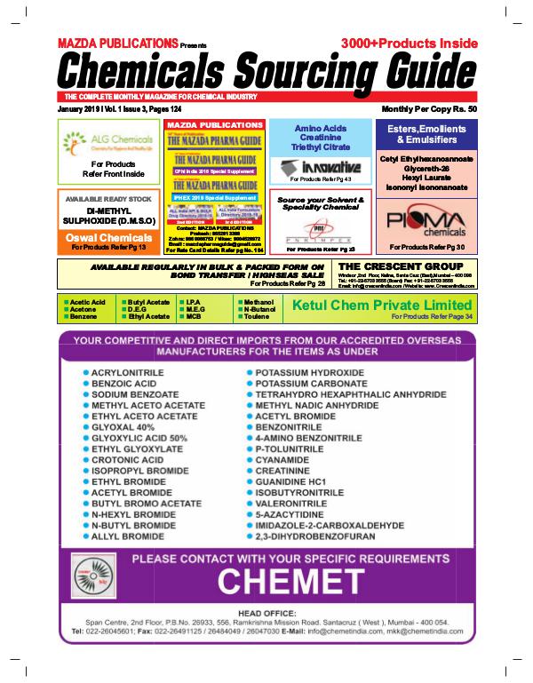 Chemicals Sourcing Guide CSG - January 2019