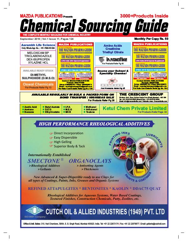 Chemicals Sourcing Guide Chemical  Sourcing Guide - September 2019