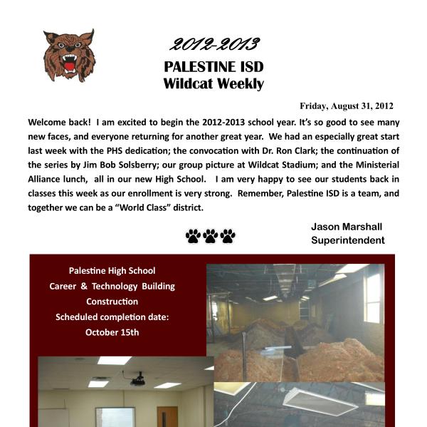 Wildcat Weekly Wildcat Weekly: Volume 01 Issues 01-37 (2012-2013)
