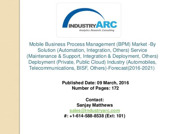 Mobile Business Process Management Market: the US leads with high bus Mobile Business Process Management Market: