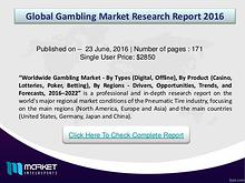 Global GAMBLING   Market 2016 Research Report