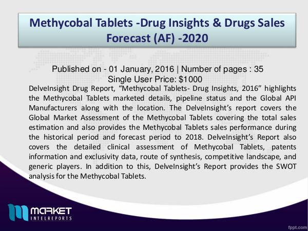 Methycobal Tablets -Drug Insights, 2016 1