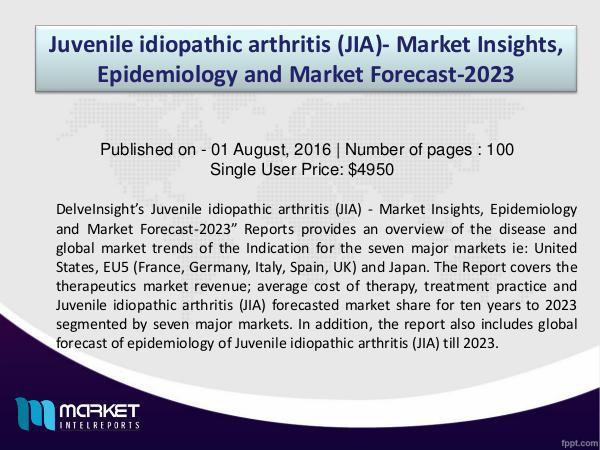 Juvenile idiopathic arthritis Revenue Analysis – Juvenile idiopathic arthritis